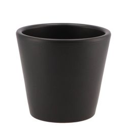 Keramik Übertopf Vinci schwarz matt D15cm H13cm