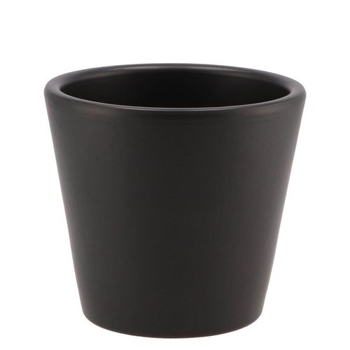 Keramik Übertopf Vinci schwarz matt D15cm H13cm