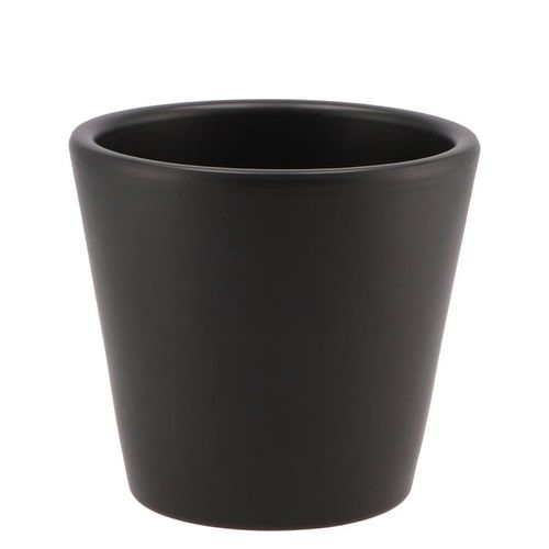 Keramik Übertopf Vinci schwarz matt D15cm H13cm