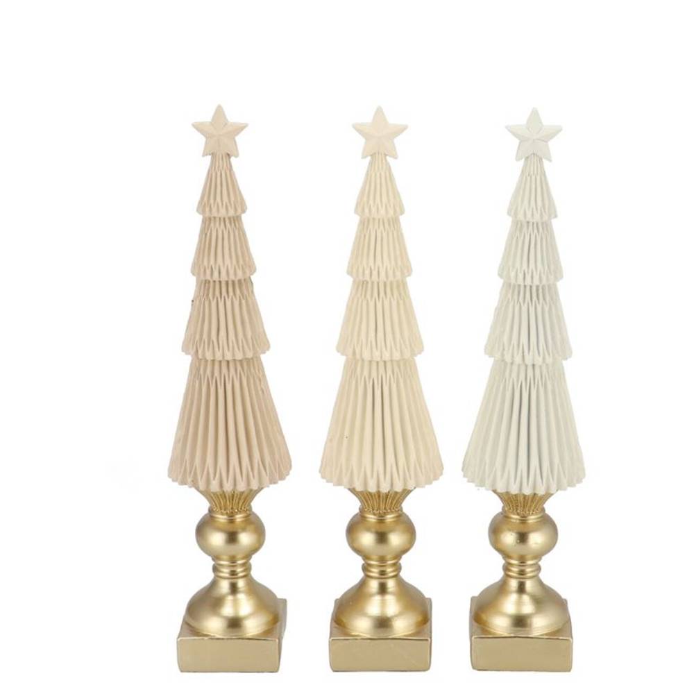 Deko Weihnachtsbaum Faby mix creme 06x06x30cm