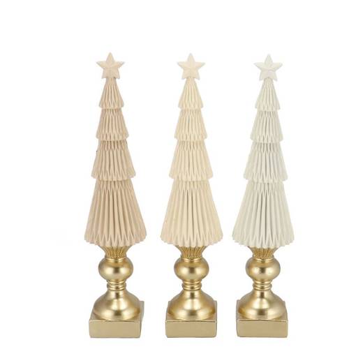 Deko Weihnachtsbaum Faby mix creme 06x06x30cm