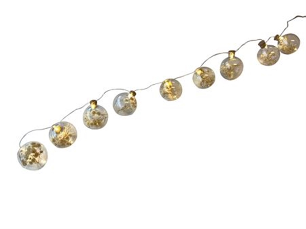 Girlande Trockenblumen LED weiss L100cm (Weihnachten LED Draht) | Heyl