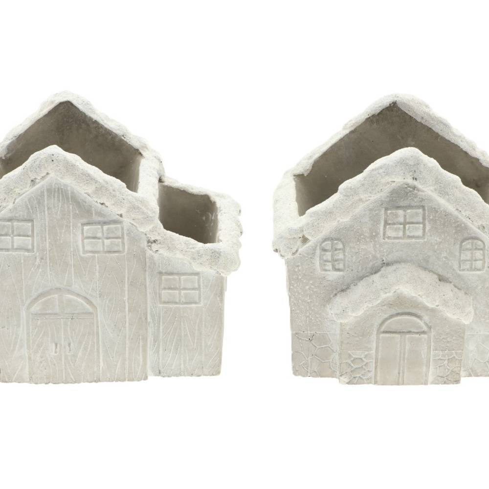 Beton Haus 2/Ass grau 16x12x15.5cm
