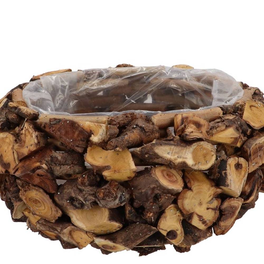 Holz Topf Rund braun 19x20x14cm