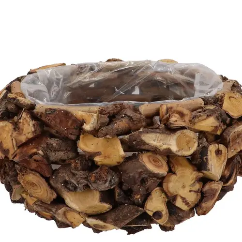 Holz Topf Rund braun 19x20x14cm
