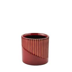 Keramik Übertopf Cadenza rot D12cm H11.5cm