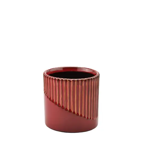 Keramik Übertopf Cadenza rot D12cm H11.5cm