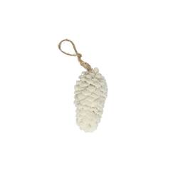 Deko Hänger Tannenzapf creme 13cm x2st