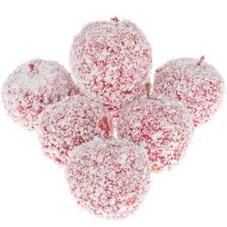 Apfel Schnee rot Wachs D5cm