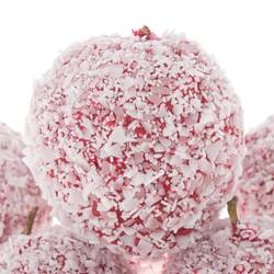Apfel Schnee rot Wachs D5cm