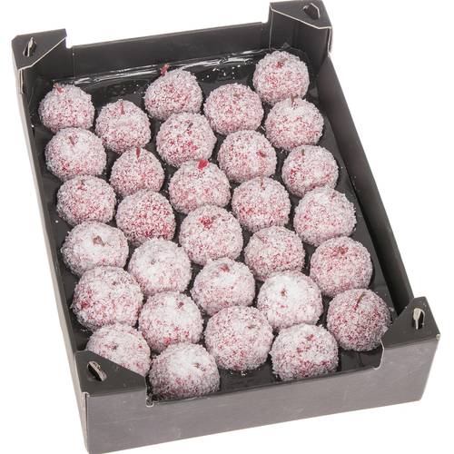 Apfel Schnee rot Wachs D5cm