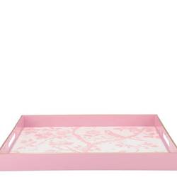 Melamine Tablett Rechteck Vogel rosa 35x25x04cm
