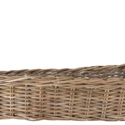 Korb Rattan Balkon Behälter braun 60x15x17cm