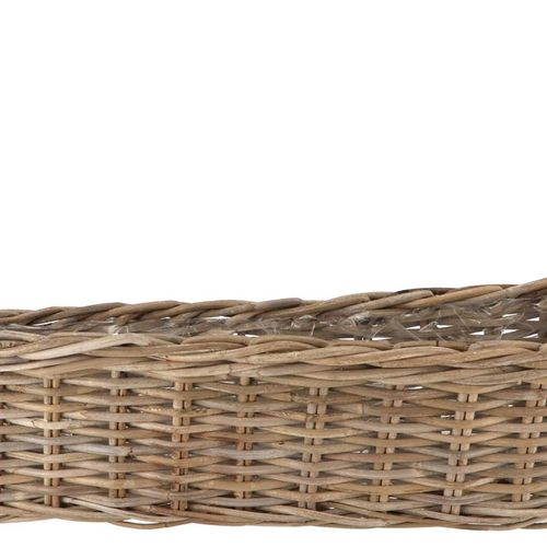 Korb Rattan Balkon Behälter braun 60x15x17cm
