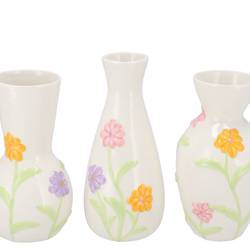 Keramik Vase mix Bibi pastel 11x11x18cm