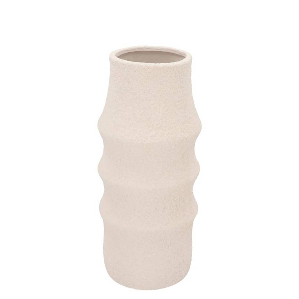 Keramik Vase Cascais weiss 15x15x35cm