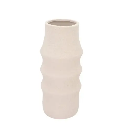 Keramik Vase Cascais weiss 15x15x35cm