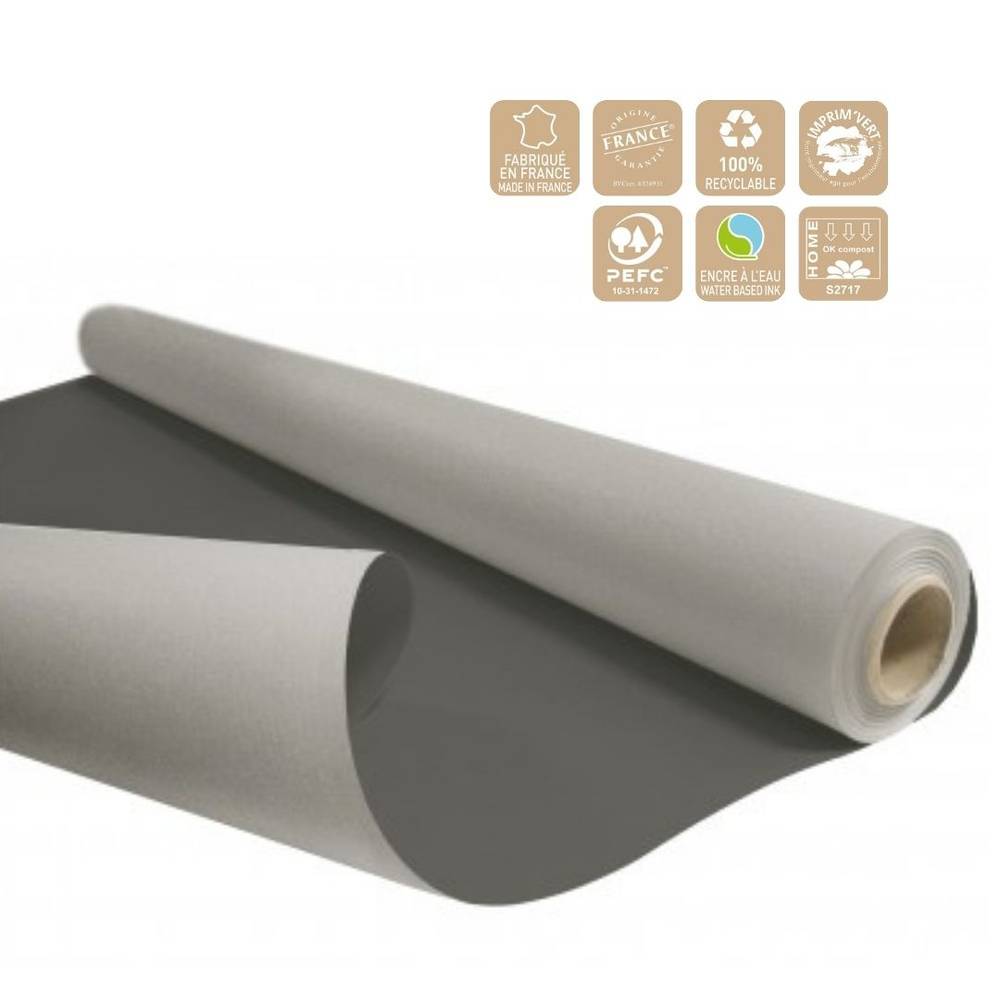 Papier Rolle 80cm grau/weiss 60gr 40m