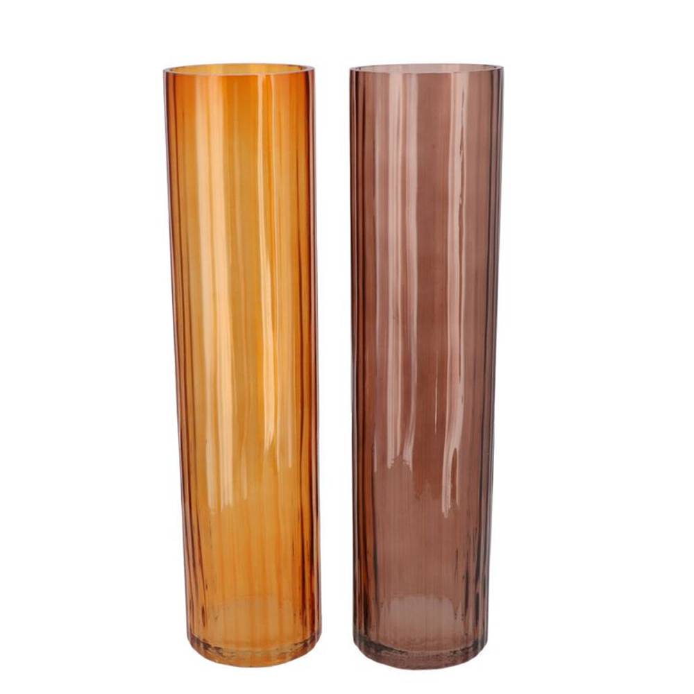 Glas Vase Marly mix braun 10x10x41cm