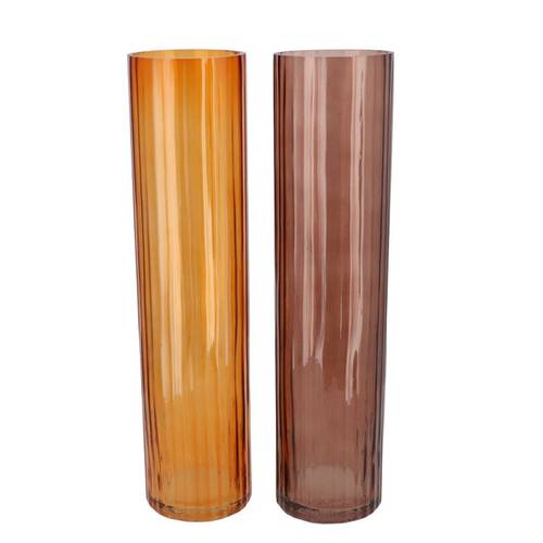 Glas Vase Marly mix braun 10x10x41cm