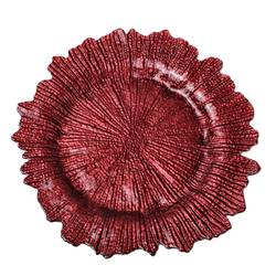 Keramik Teller Reyna rot D34cm H03.5cm