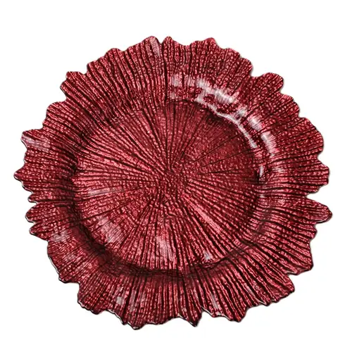 Keramik Teller Reyna rot D34cm H03.5cm
