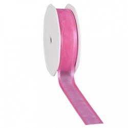 Band Organza Satin rosa 25mm 25m