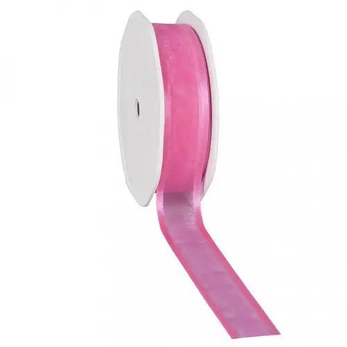 Band Organza Satin rosa 25mm 25m
