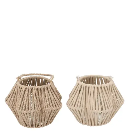 Laterne Cruz Blume mix creme 10x16x11cm