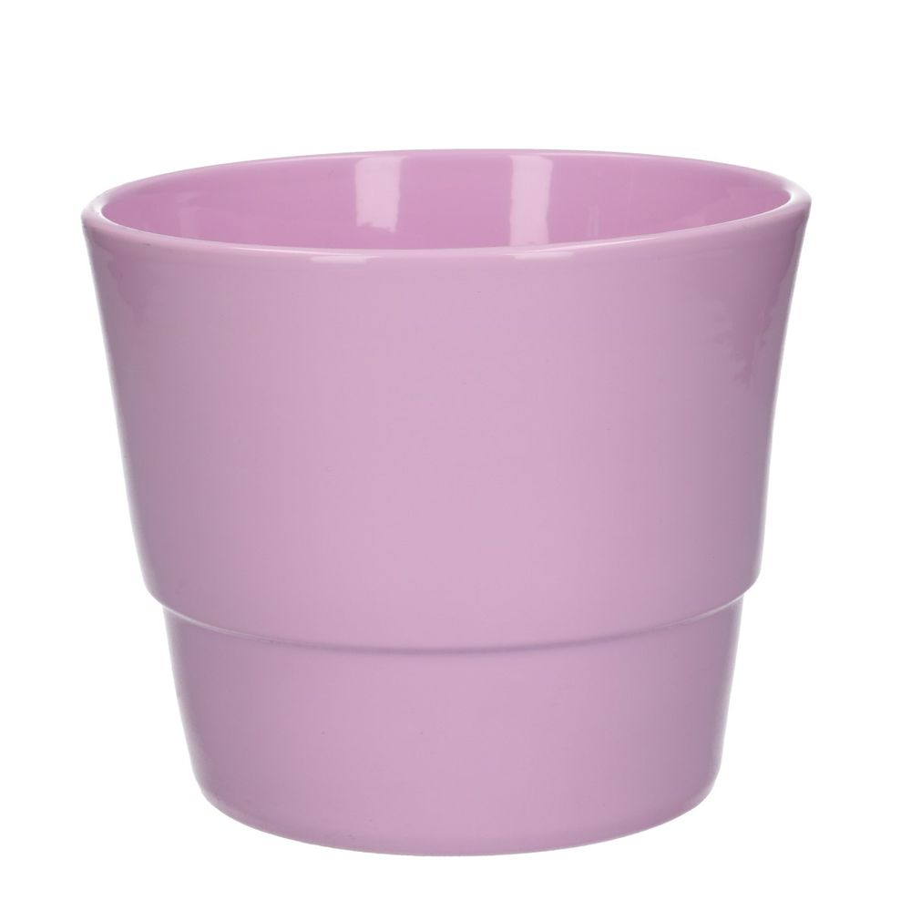 Keramik Übertopf Basic rosa D16cm H14cm
