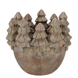 Beton Übertopf Baum gold 23×22×21cm