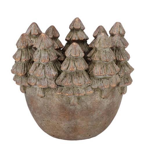 Beton Übertopf Baum gold 23×22×21cm