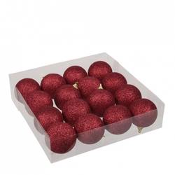 Kugel Plastik Spark rot D06cm x16