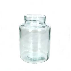 Glas Vase Milchkübel D9.5/14.5cm H20cm