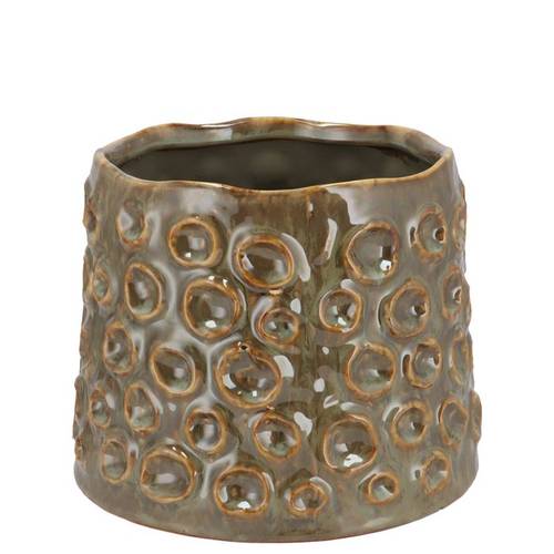Keramik Übertopf Alora grün 13x13x11cm