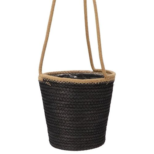 Korb Hang Tripoli schwarz/natur D23cm H22cm