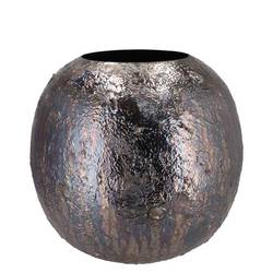 Zink Vase Noah schwarz 20x20x18cm