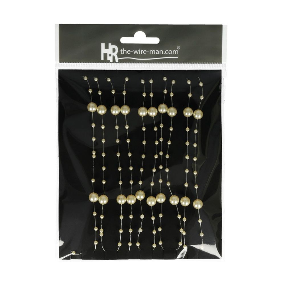Girlande Perlen champagne L3m