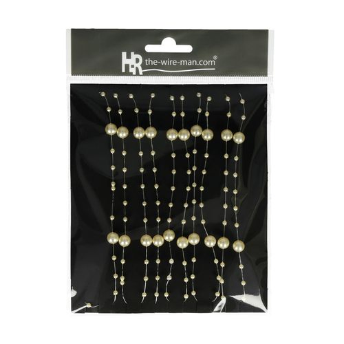 Girlande Perlen champagne L3m