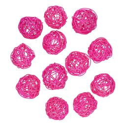 Rattan Kugel fuchsie D06cm 12st