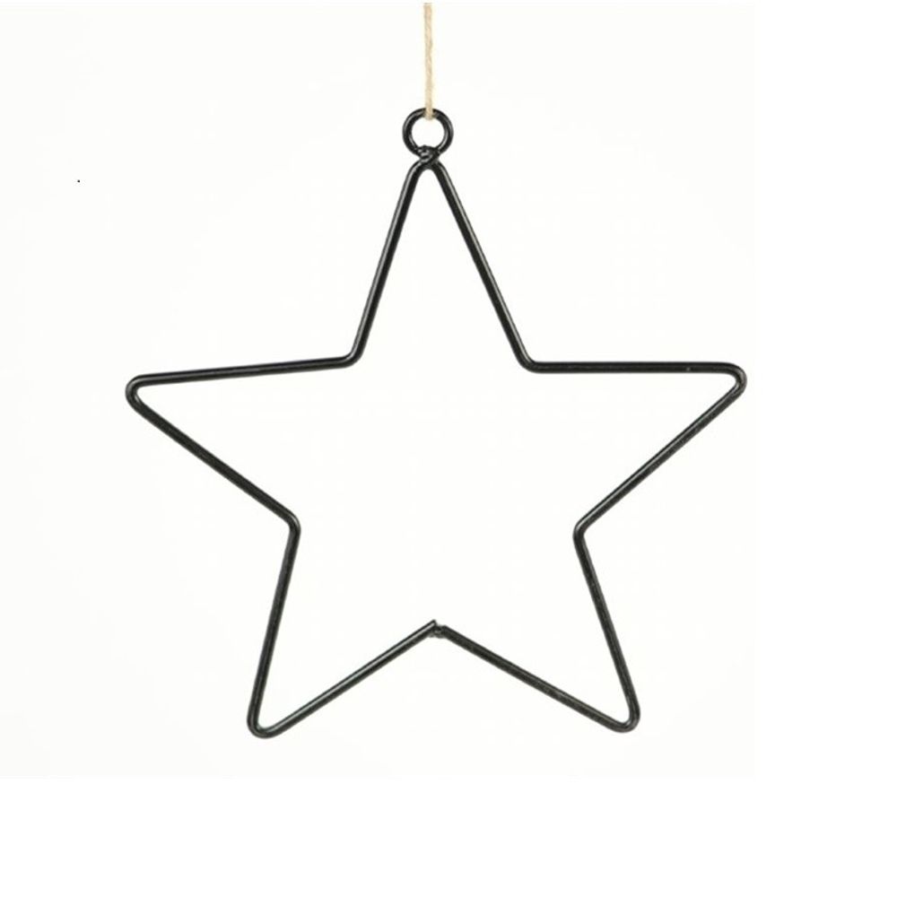Eisenhänger Stern schwarz D16cm