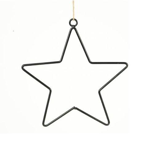 Eisenhänger Stern schwarz D16cm