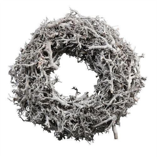 Kranz Bonsai weiss Frosted D25cm (599)