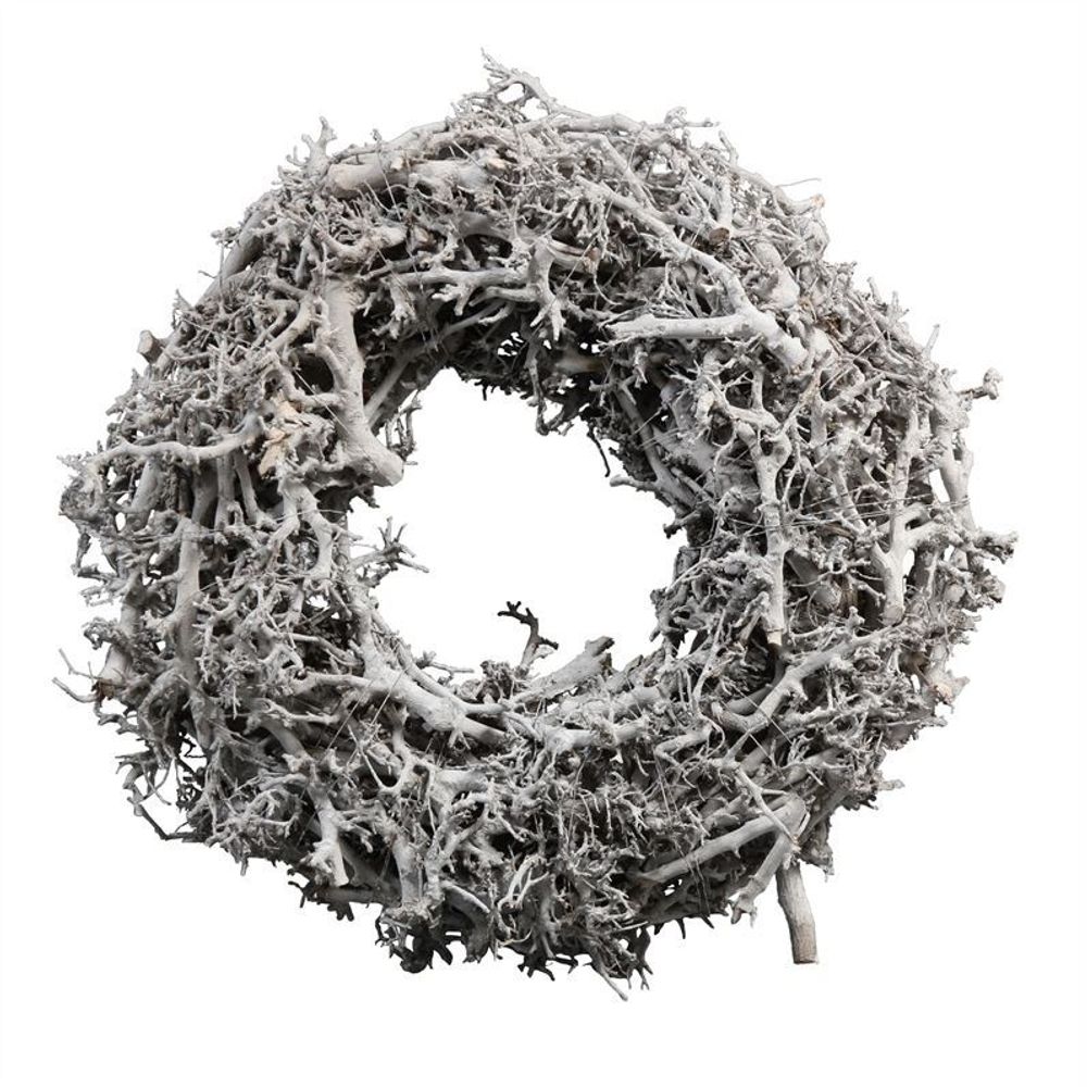 Kranz Bonsai weiss Frosted D25cm (599)