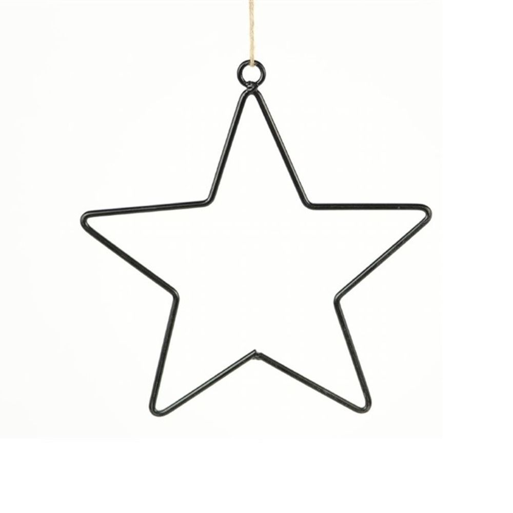 Eisenhänger Stern schwarz D20cm