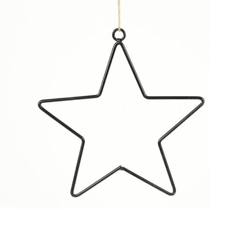 Eisenhänger Stern schwarz D20cm