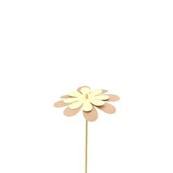 Blume Kraft auf Stab gelb L50cm D08cm