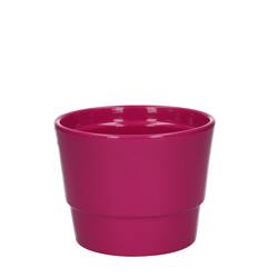 Keramik Übertopf Basic fuchsia D11.5cm H09cm