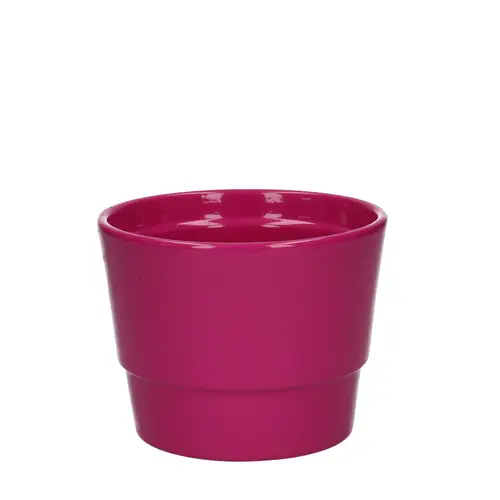 Keramik Übertopf Basic fuchsia D11.5cm H09cm