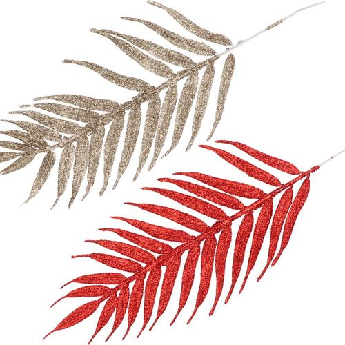 Deko Farn rot gold 48cm ass p/12